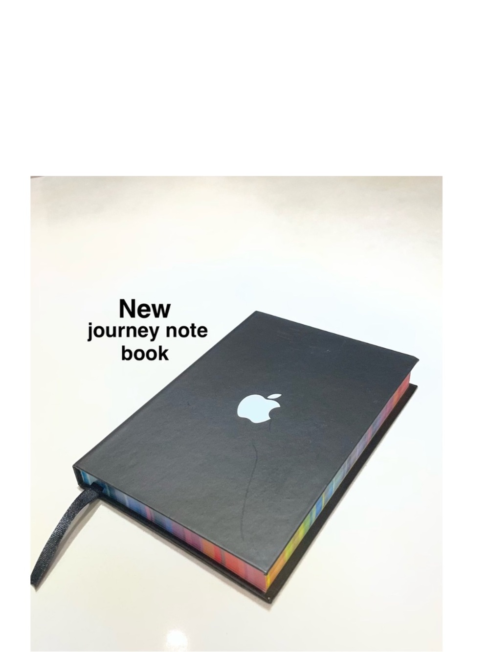 New Apple Rainbow Edge Hardcover Notebooks black ⭐️⭐️⭐️⭐️